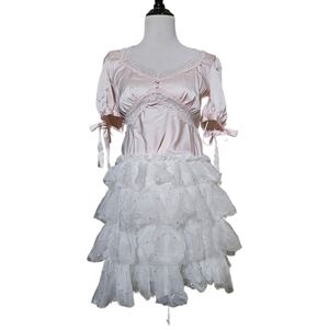 Storia White Tulle Skirt With Pearl Details